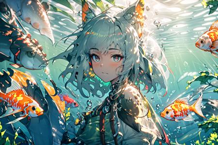 31329-1793655479-1girl, fish, solo, multicolored eyes, close-up, blush, looking at viewer, goldfish, kaltost.png